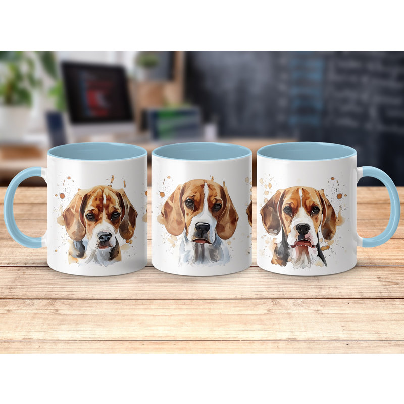 Ceramic Coffee Mug, 3, Light Blue