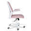 Swivel Office Chair With Lumbar Support, Adjustable Fabric Computer Chair With Flip-Up Armrest-455246723