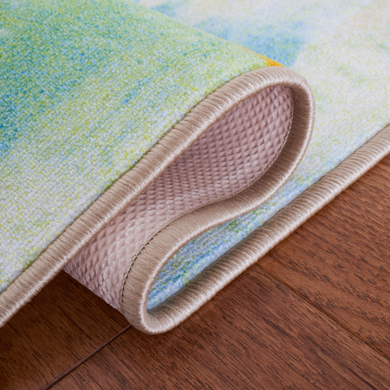 Natoyia Performance Machine Washable Geometric Rug, Rectangle 4'4" x 6'