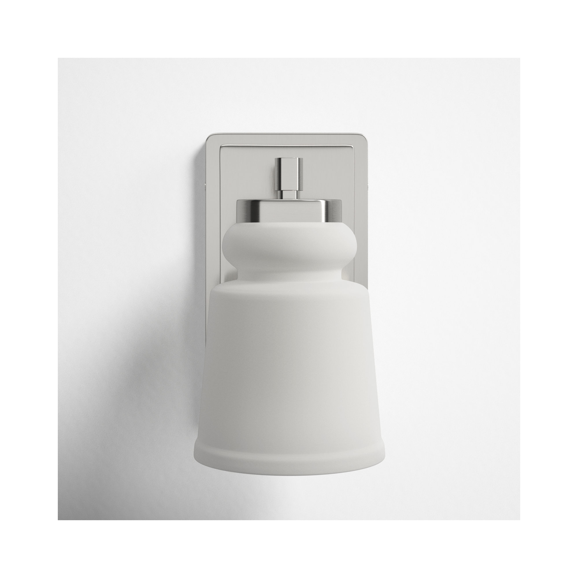 Grosseto Single Light Glass Dimmable Wall Sconces, Nickel