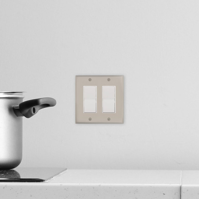 New York 2-Gang Rocker Wall Plate, Satin Nickel