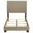 Efram Taupe Upholstered Twin Panel Bed-482654785-482654784