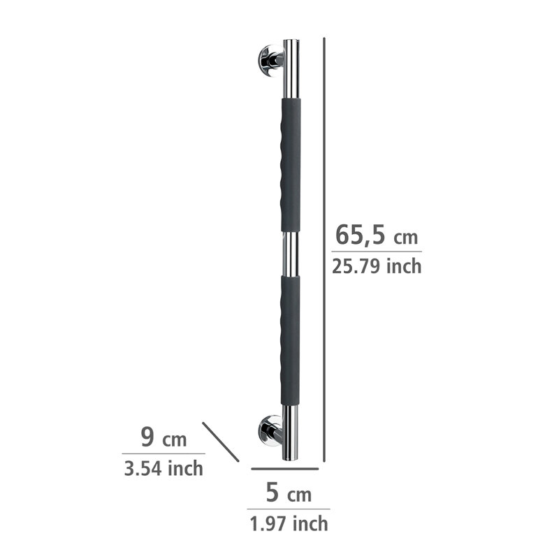 Secura Grab Bar, 5cm H x 65.5cm W x 9cm D