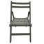 De 4 chaises pliantes grises en bois massif pour chaise supplémentaire 16,05 po Option profonde et pratique-121070369
