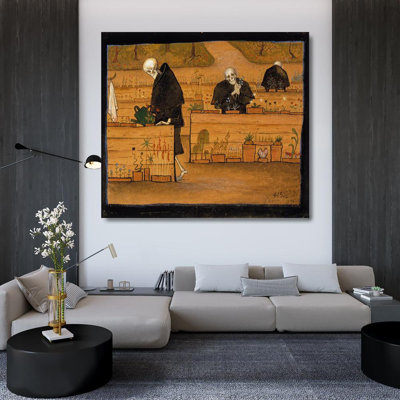 "Le jardin de la mort" par Hugo Simberg - Toile tendue avec châssis