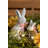 Sullivans 4" & 5" White Woven Patterned Resin Bunnies Set of 2