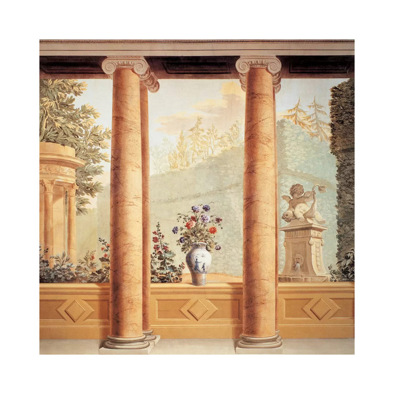 Colonnato Con Veduta by Giuseppe Del Moro - Wrapped Canvas Print, 30.48 cm H x 30.48 cm W