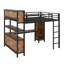 Lit mezzanine peu encombrant avec placard intégré, bureau d'étude et cubes d'organisation-1883592920