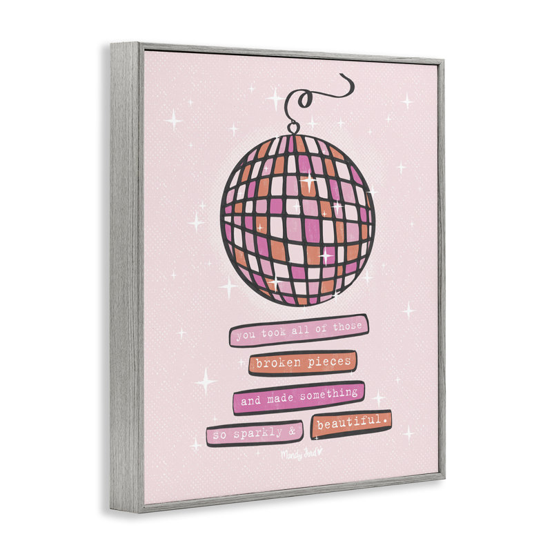 Giclée encadrée Sparkly & Beautiful, design par Mandy Ford Art + Illustration, Estampe numérique Farmhouse, H 14 po x l 11 po