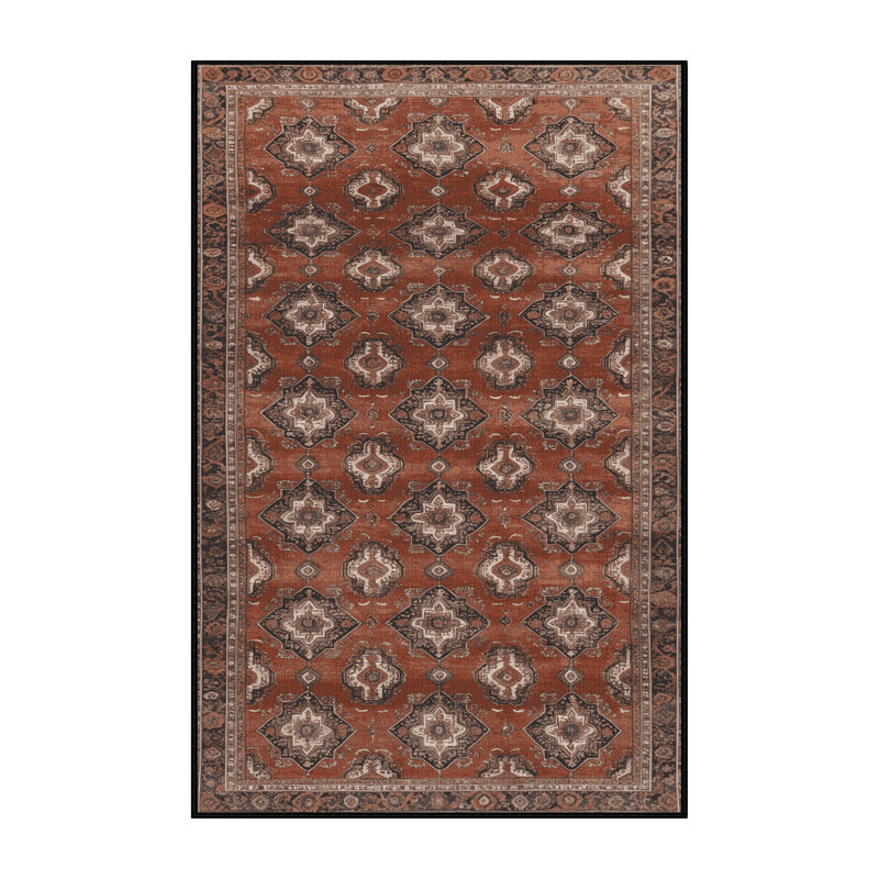 Tapis brun lavable à la machine, Rectangulaire 2 pi x 3 pi