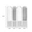 Cloison pliante 4 panneaux en bois massif brun noyer + rotin