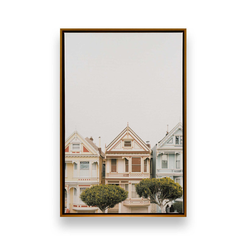 Impression sur toile tendue Architectural Whimsy, Cadre flottant or poli, H 18,75 po x l 12,75 po x P 1,75 po
