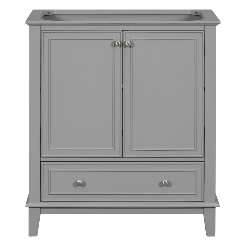 Meuble-lavabo de salle de bain sans lavabo, Gris