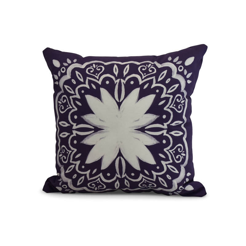 Cuban Flare Reversible Throw Pillow, Purple, 16" x 16"