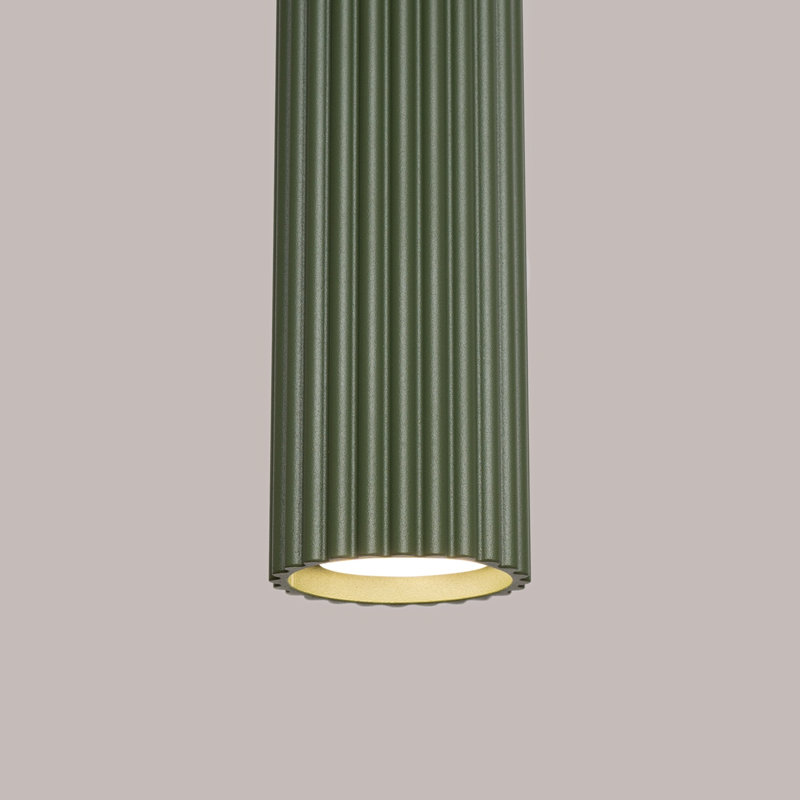 Bonina 1 - Light Brushed Nickel Pendant, Green