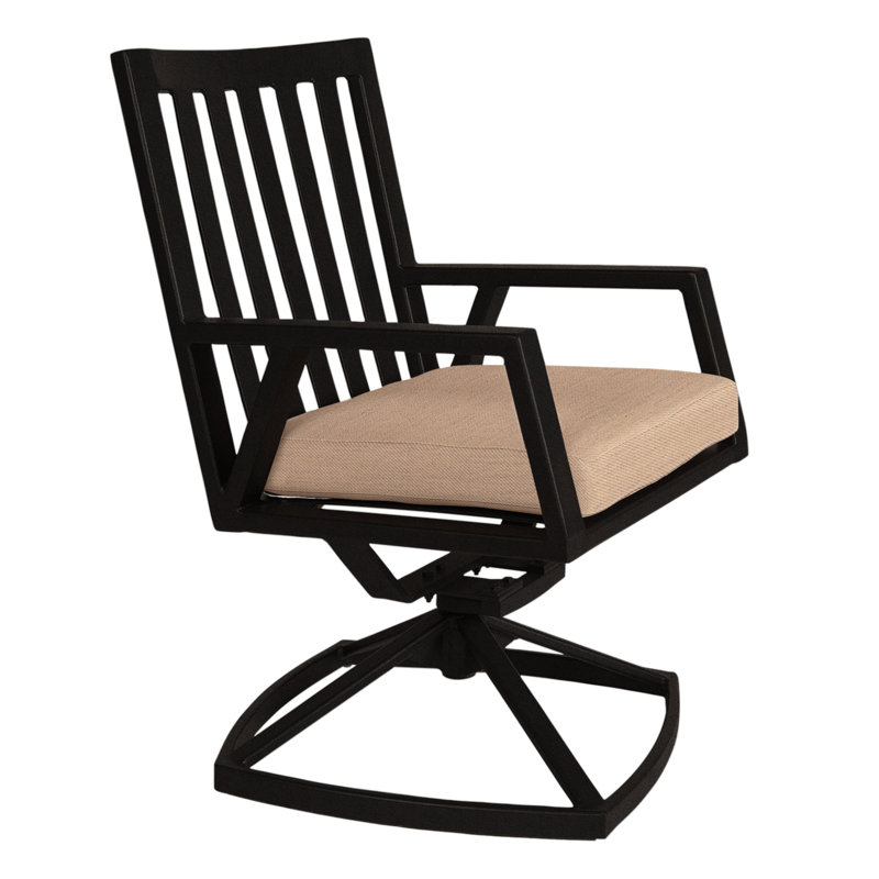 Aris Outdoor Rocker Chair, Flagship Stone Sunbrella®, Carbon Black