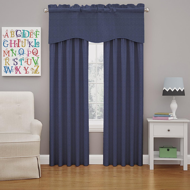 Kendall Scalloped Window Pelmet, Denim