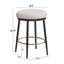 Ensemble de 2 tabourets de comptoir 24,75 po Modern, ensemble de 2 tabourets de comptoir blancs avec structure en fer, coussin éponge, repose-pieds, convient à la cuisine / chambre à coucher / salle à manger.