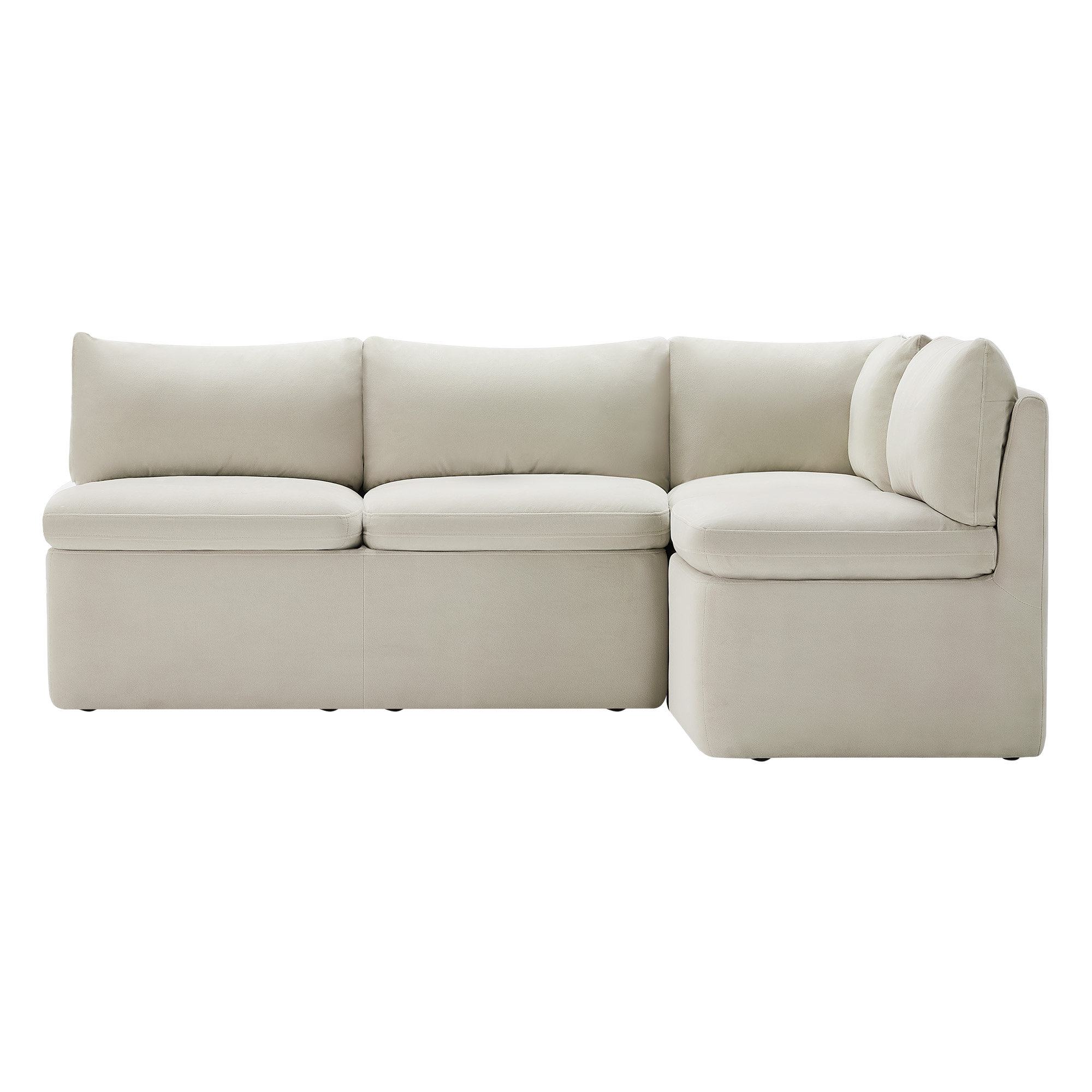 Alayaa Corner Dining Banquette, Bella Beach Performance Velvet