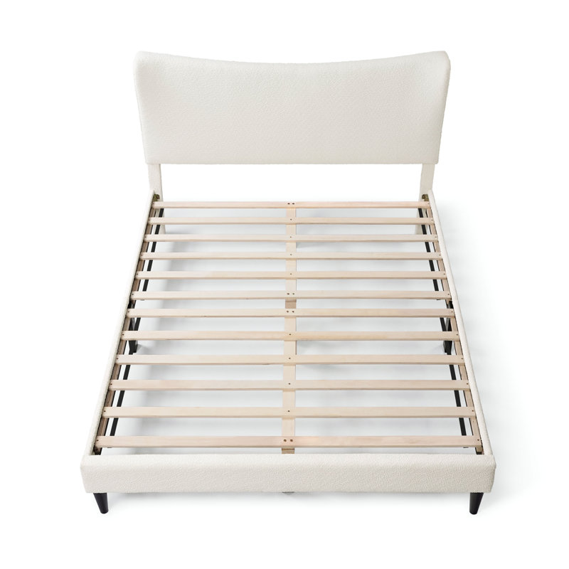 Anij Upholstered Wingback Bed