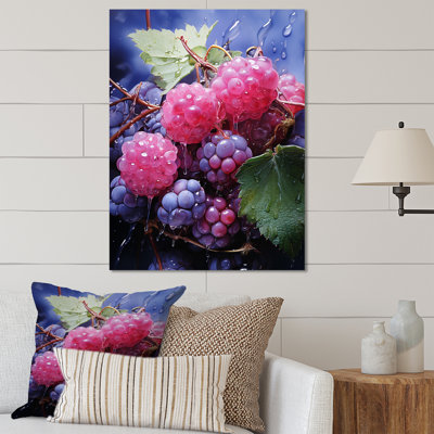 Ballet framboise fruits sérénade - fruits, art mural en métal