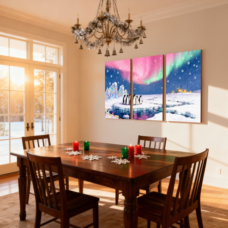 Ensemble de 3 impressions d'art sur toile, H 24 po x l 48 po