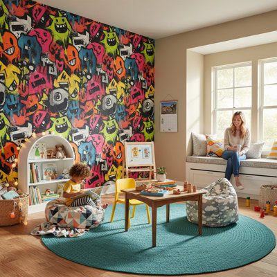Papier peint graffiti urbain