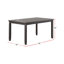 Ensemble de 6 chaises de table rectangulaires 4X et banc en bois d'hévéa-1186754368-1186754370