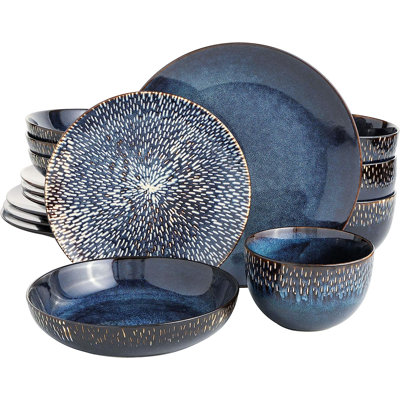 Luton Ceramic Dinnerware Set 16 Piece - Service for 4