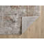 Tapis abstrait en polyester tissé à la machine beige / brun Kampou-1080744604