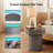 Round Side Table With Wood & Travertine Textured Finish