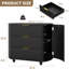 80cm W Solid + Manufactured Wood Bedside Table-1258089779