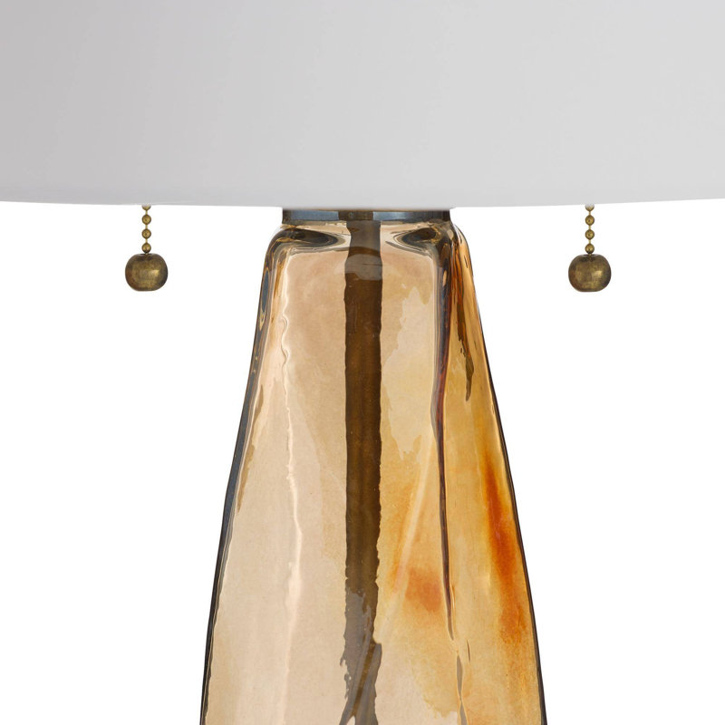 Scylla Table Lamp, Amber Luster