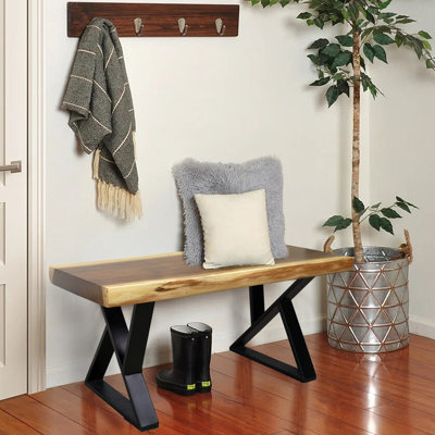 Banc en bois massif Knute