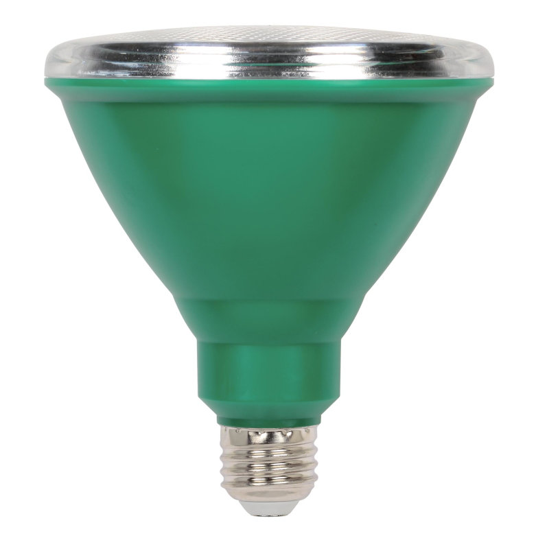 15 Watt (100 Watt Equivalent), PAR38 LED, 6-Pack Light Bulb, Green E26/Medium (Standard) Base