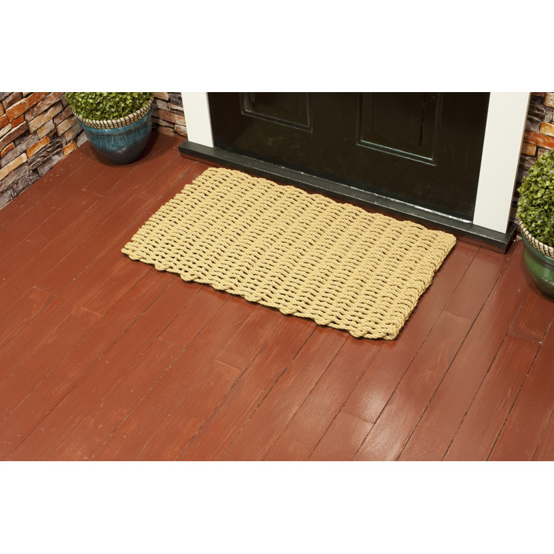 Tapis de porte d'extérieur Bucz, H 18 po x L 30 po, Beige