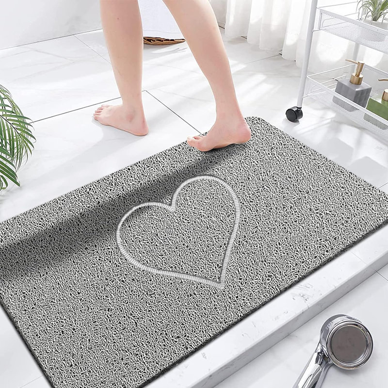 Recyclable PVC Non-Slip Shower Mat, Rectangle- 60" L x 40" W