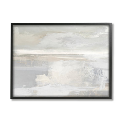 Paysage gris moderne, impression sur bois