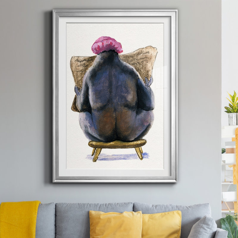 «Bath Animals III», reproduction de cadre photo sur papier, H 22,5 po x l 30,5 po x P 1,5 po, Papier avec cadre argenté