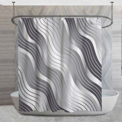 Javeriah Striped Shower Curtain