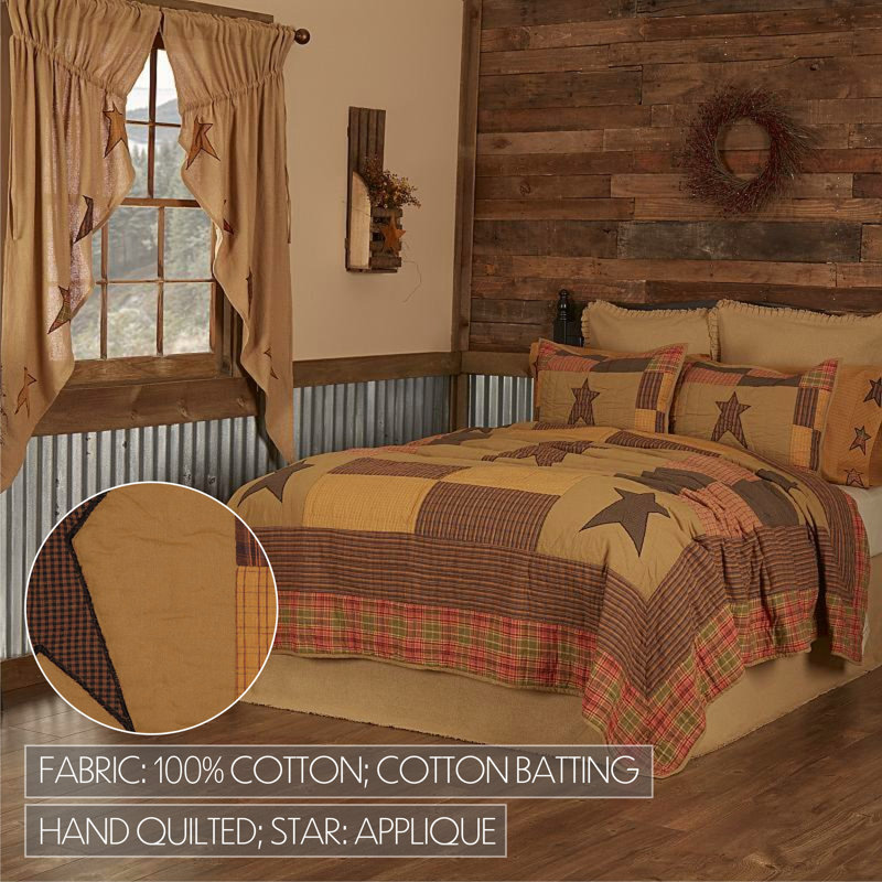 Stratton Twin Red Cotton Patchwork Quilt Set