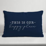 Textual Indoor/Outdoor Throw Pillow