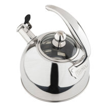 2.1Quarts Stainless Steel Whistling Tea Kettle Stovetop Induction Gas  Teapot with Insulated Handle Camping Kitchen Office