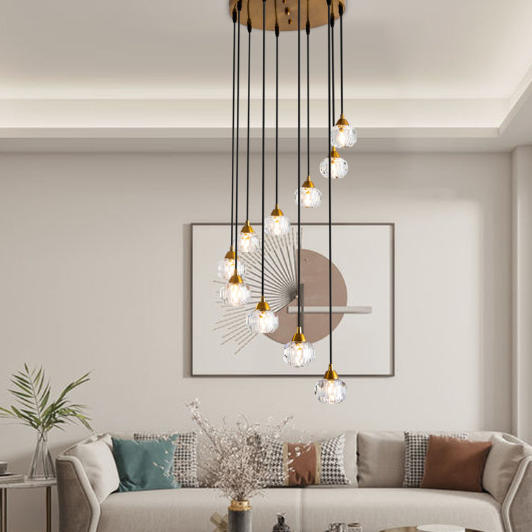 Flitwick 10 - Light Dimmable Tiered Chandelier