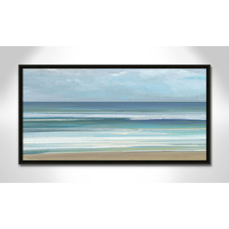 «Gentle Waves I» par Sally Swatland, H 16,5 po x l 31,5 po, Espresso