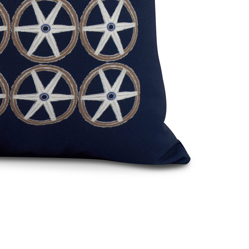 Housse et insert de coussin carré Nantucket, Bleu marine, 16 po x 1 po