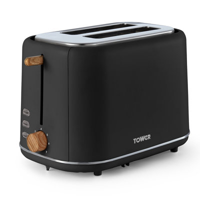 Tower Scandi 2 Slice Toaster With Adjustable Browning Control, Centring Function, 800W