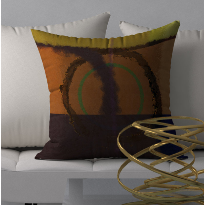 Abstract Reversible Throw Pillow, 20" H x 20" W