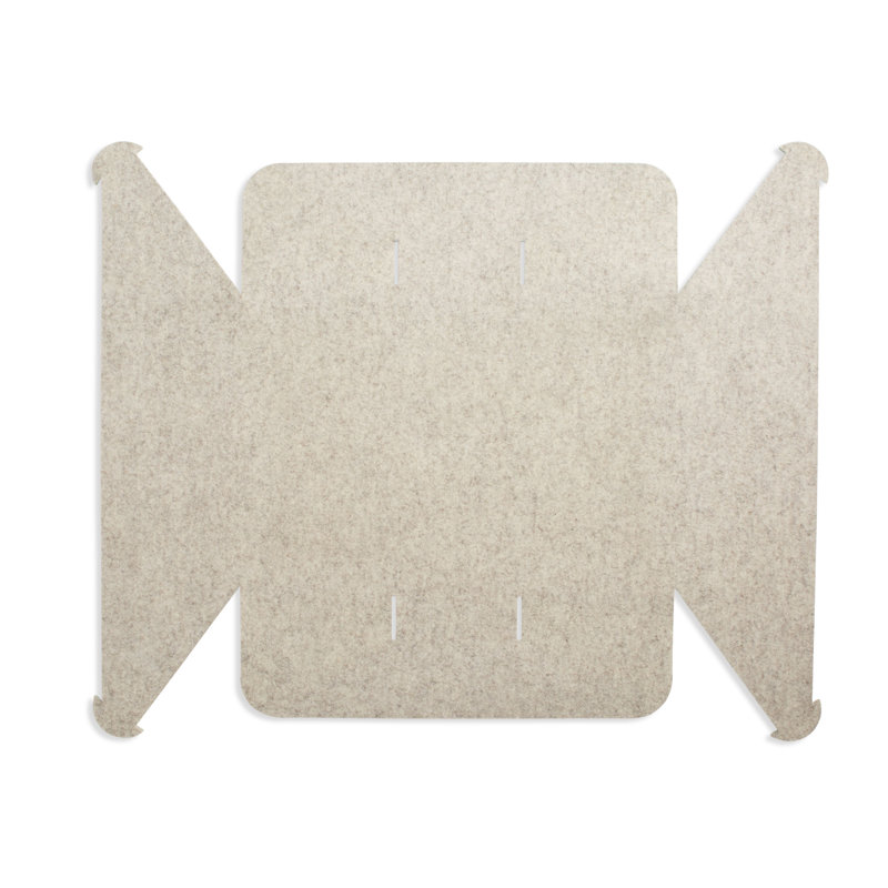 Double Tuck Decorative Basket, 6" H x 13" W x 10" D, Heathered Off-White