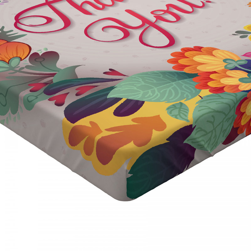 Microfiber Floral Fitted Sheet, Queen Fitted Sheet